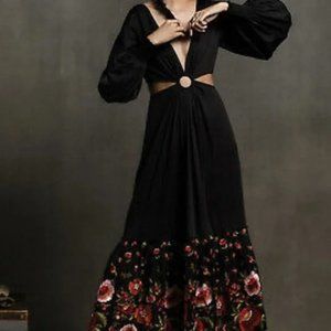 Anthropologie Karolina Cut-Out Maxi Dress